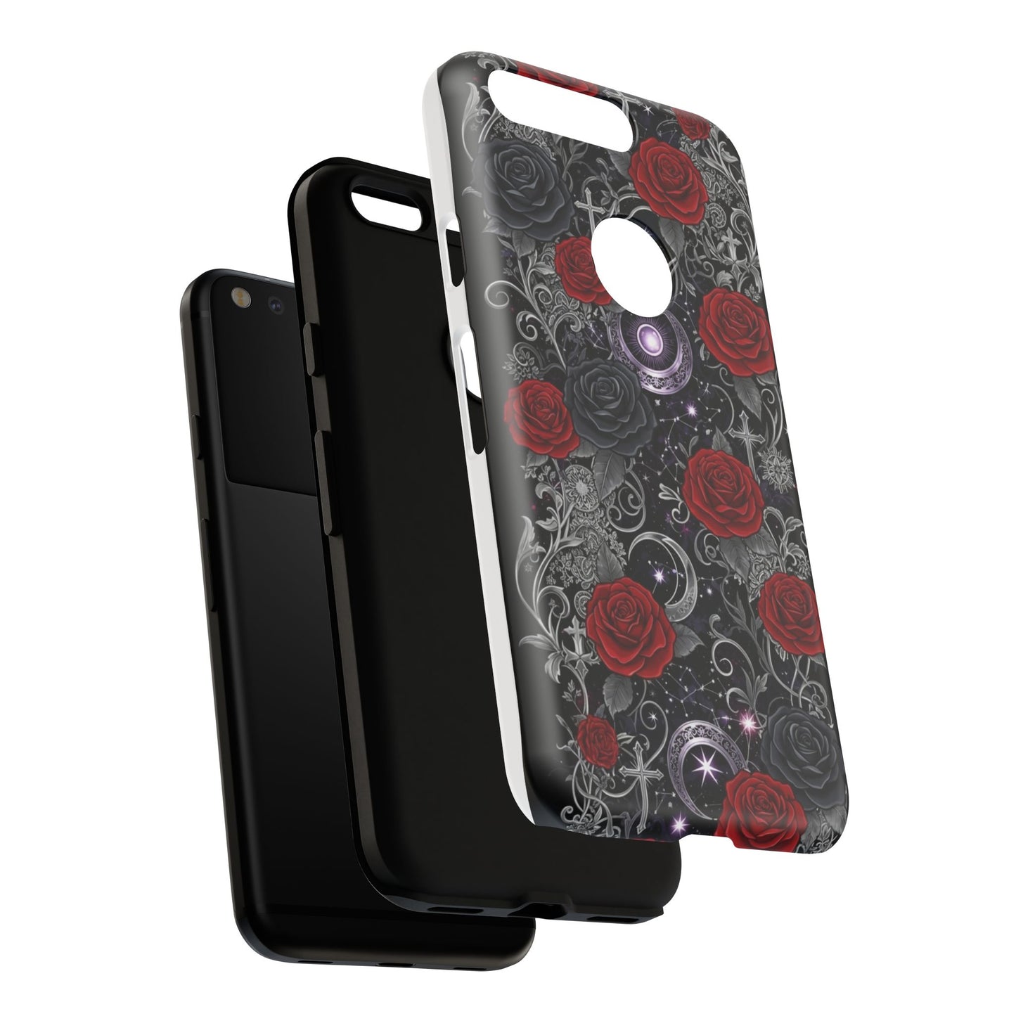 Dark Gothic Red Roses Matte Tough Phone Cases