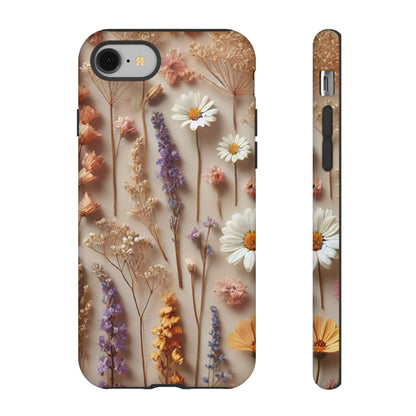 Pressed Flower Garden Phone Case – Vintage Botanical Aesthetic