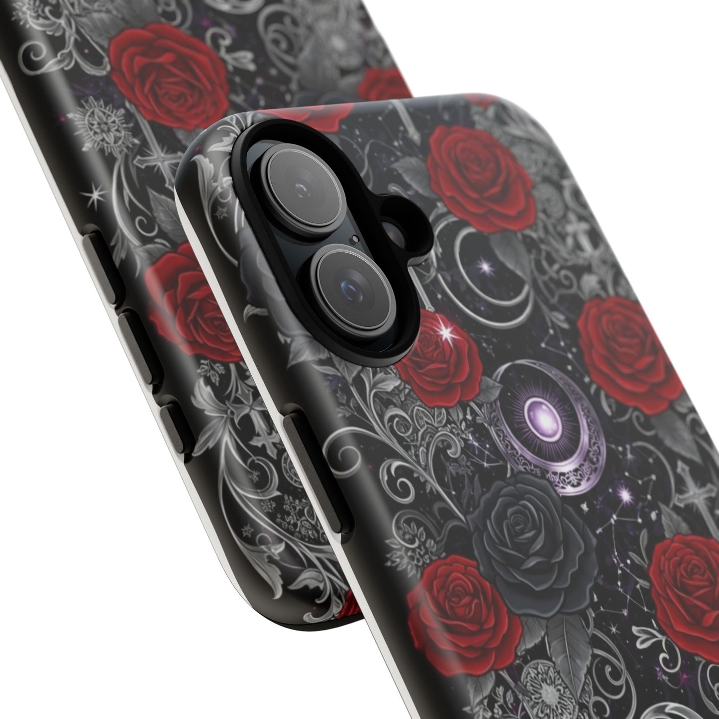 Dark Gothic Red Roses Matte Tough Phone Cases
