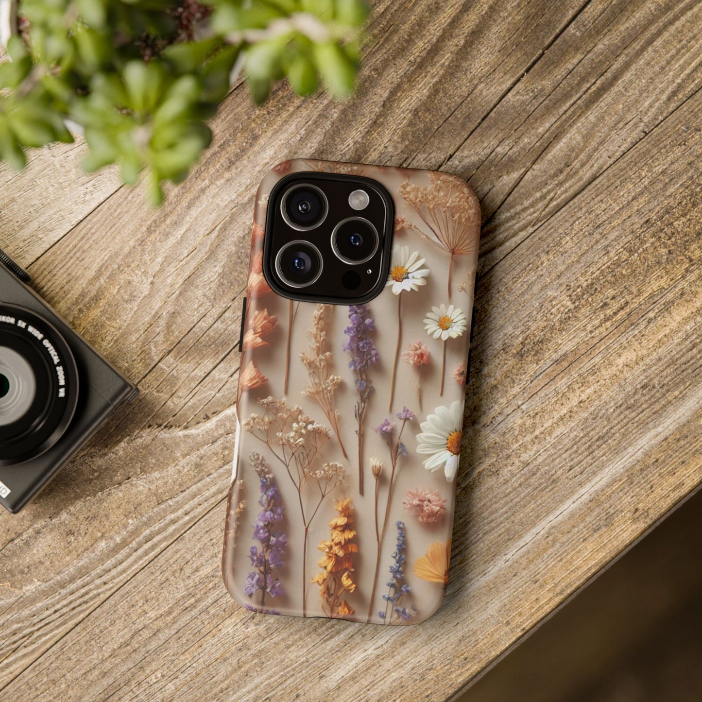 Pressed Flower Garden Phone Case – Vintage Botanical Aesthetic