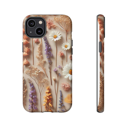 Pressed Flower Garden Phone Case – Vintage Botanical Aesthetic