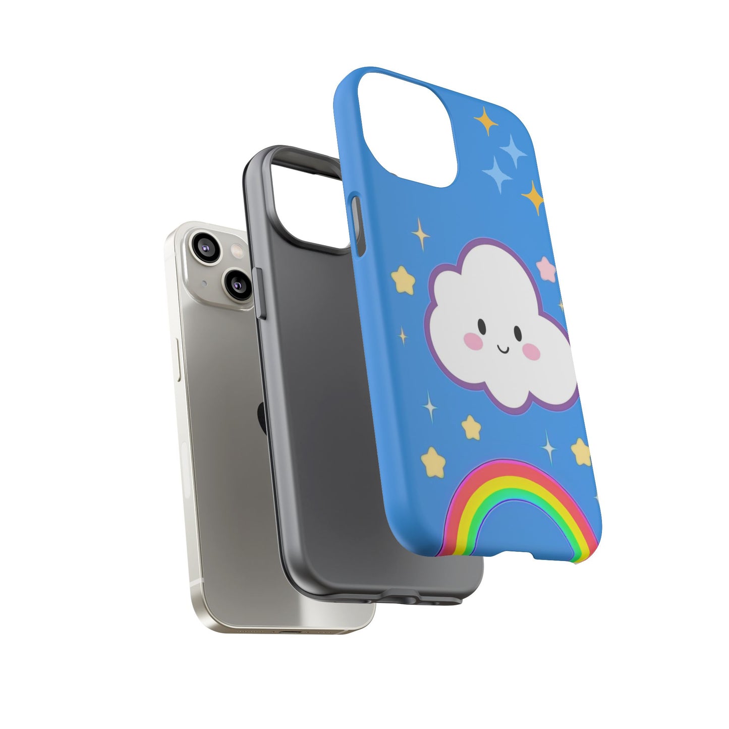 Cute Cloud & Rainbow Phone Case - Tough & Adorable Cover for Kids and Adults