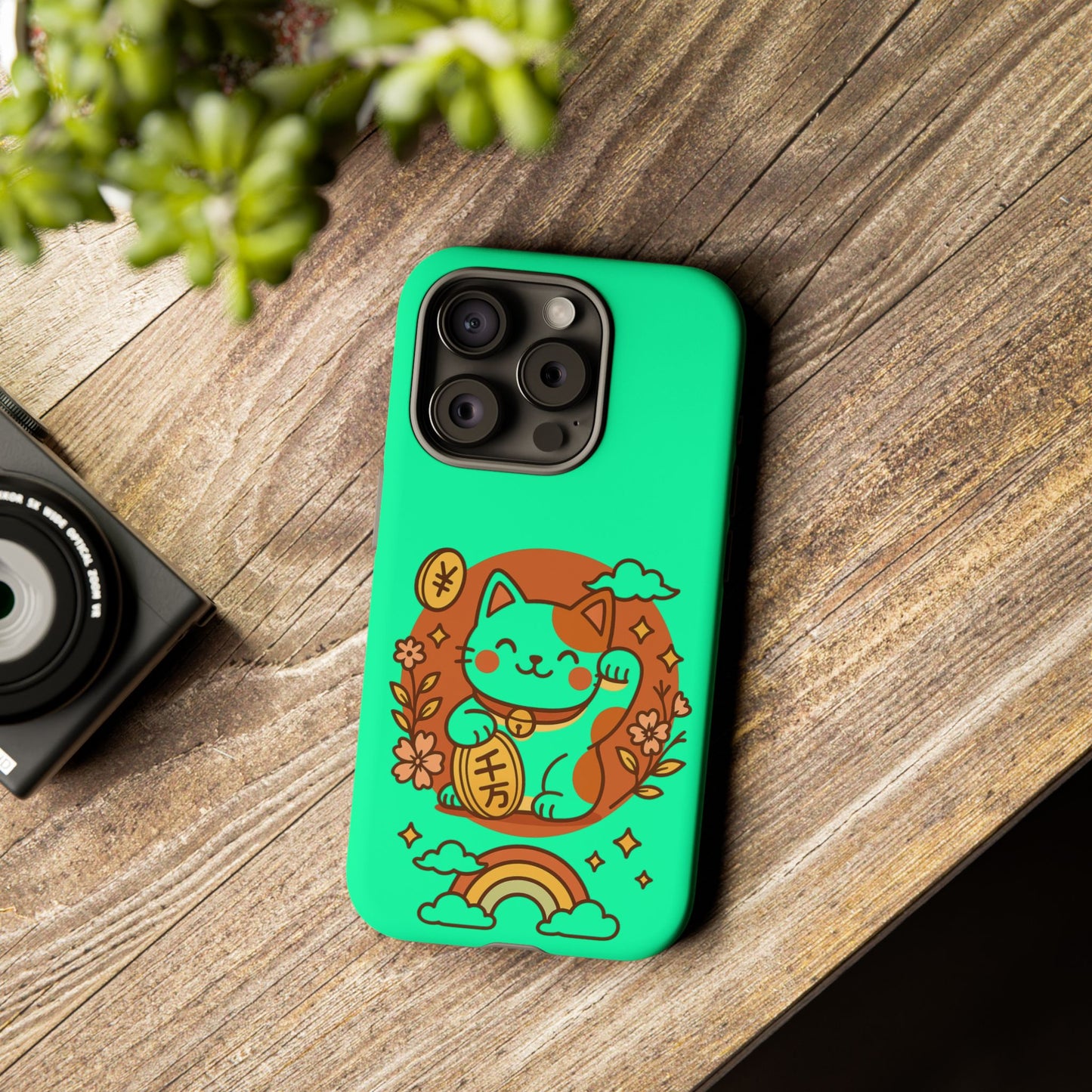 Japanese Kawaii Lucky Cat Protective Phone Case