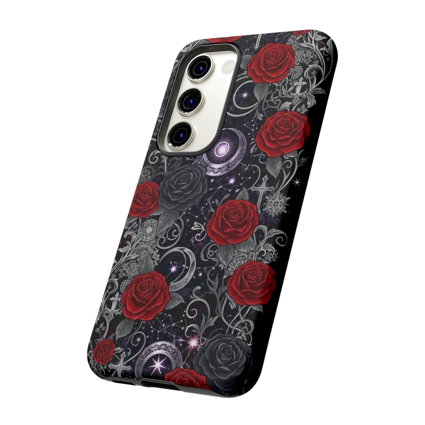 Dark Gothic Red Roses Matte Tough Phone Cases