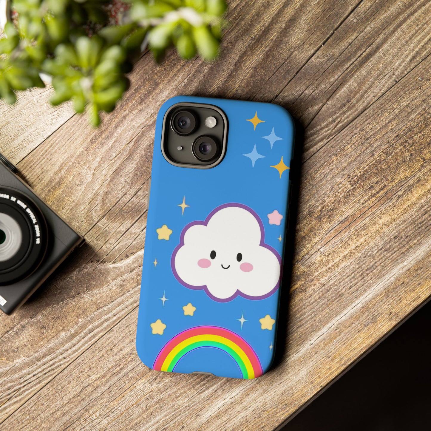 Cute Cloud & Rainbow Phone Case - Tough & Adorable Cover for Kids and Adults