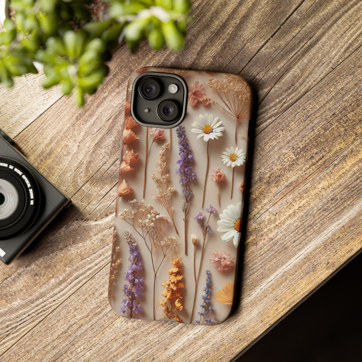 Pressed Flower Garden Phone Case – Vintage Botanical Aesthetic