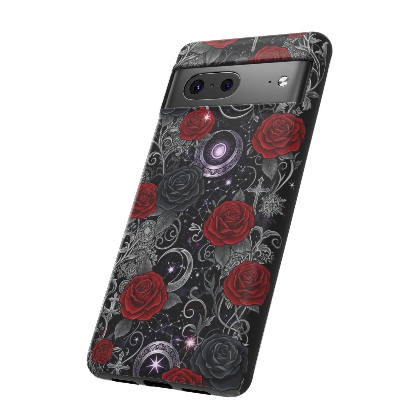 Dark Gothic Red Roses Matte Tough Phone Cases