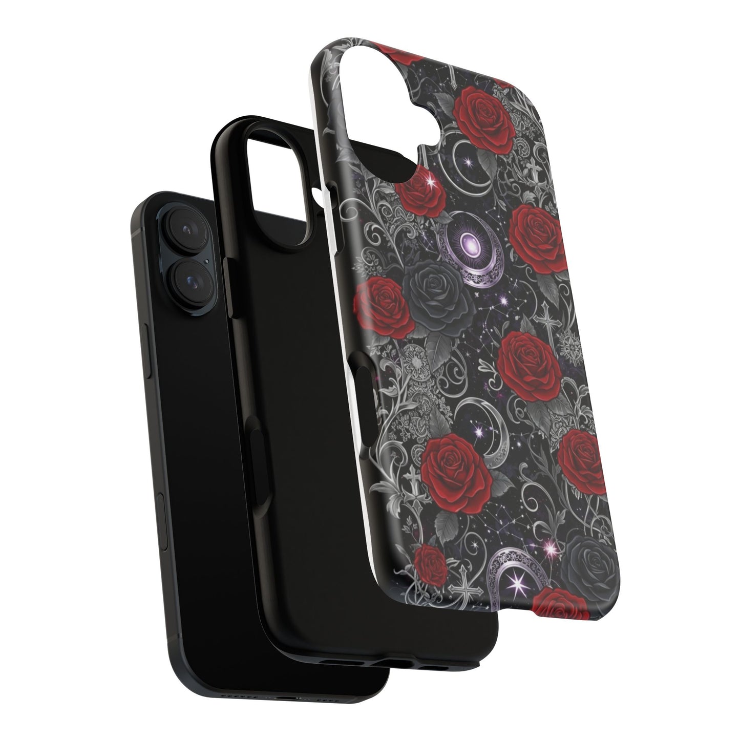 Dark Gothic Red Roses Matte Tough Phone Cases