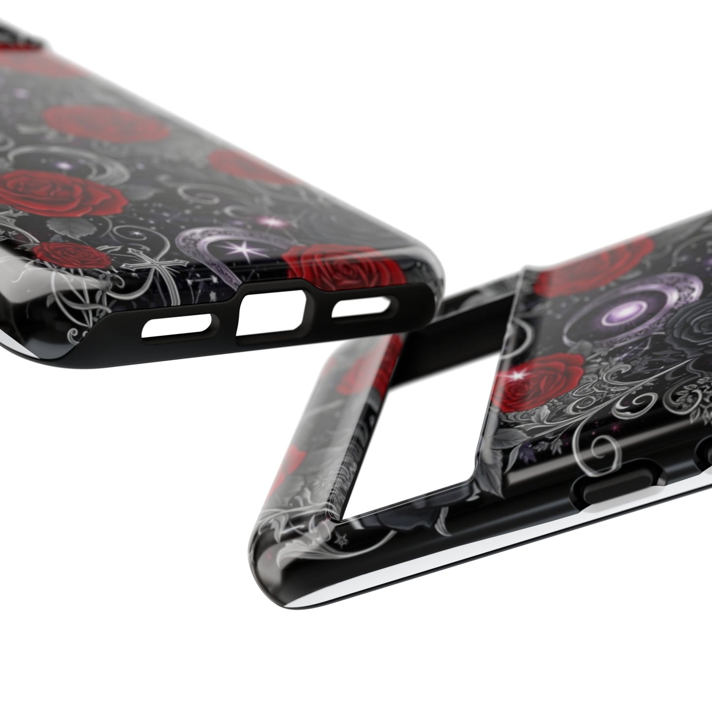 Dark Gothic Red Roses Matte Tough Phone Cases