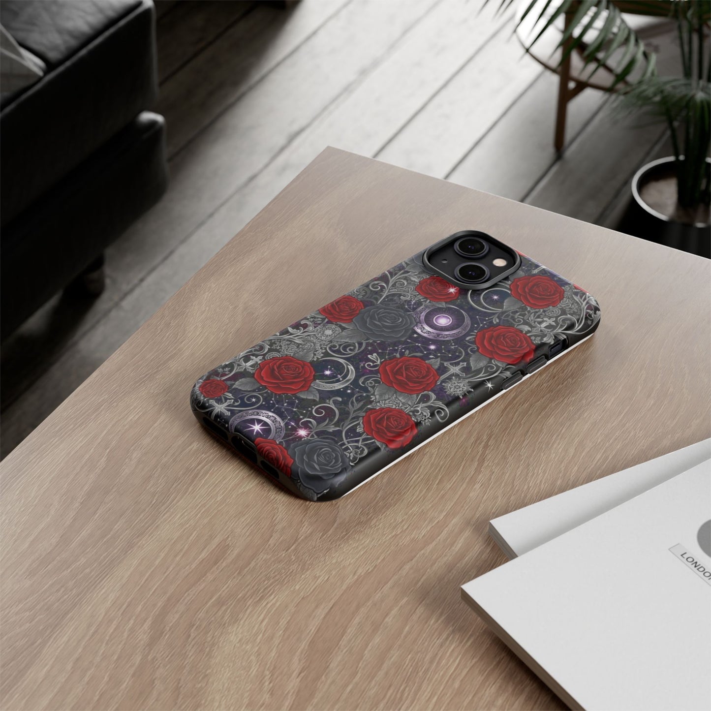 Dark Gothic Red Roses Matte Tough Phone Cases