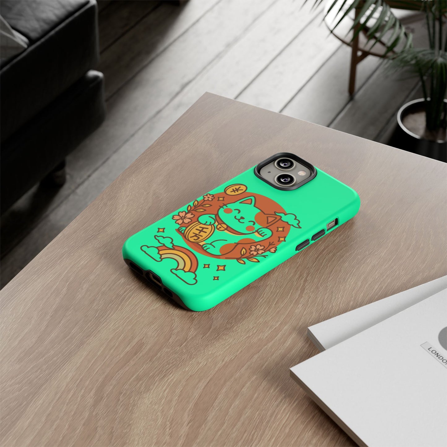 Japanese Kawaii Lucky Cat Protective Phone Case