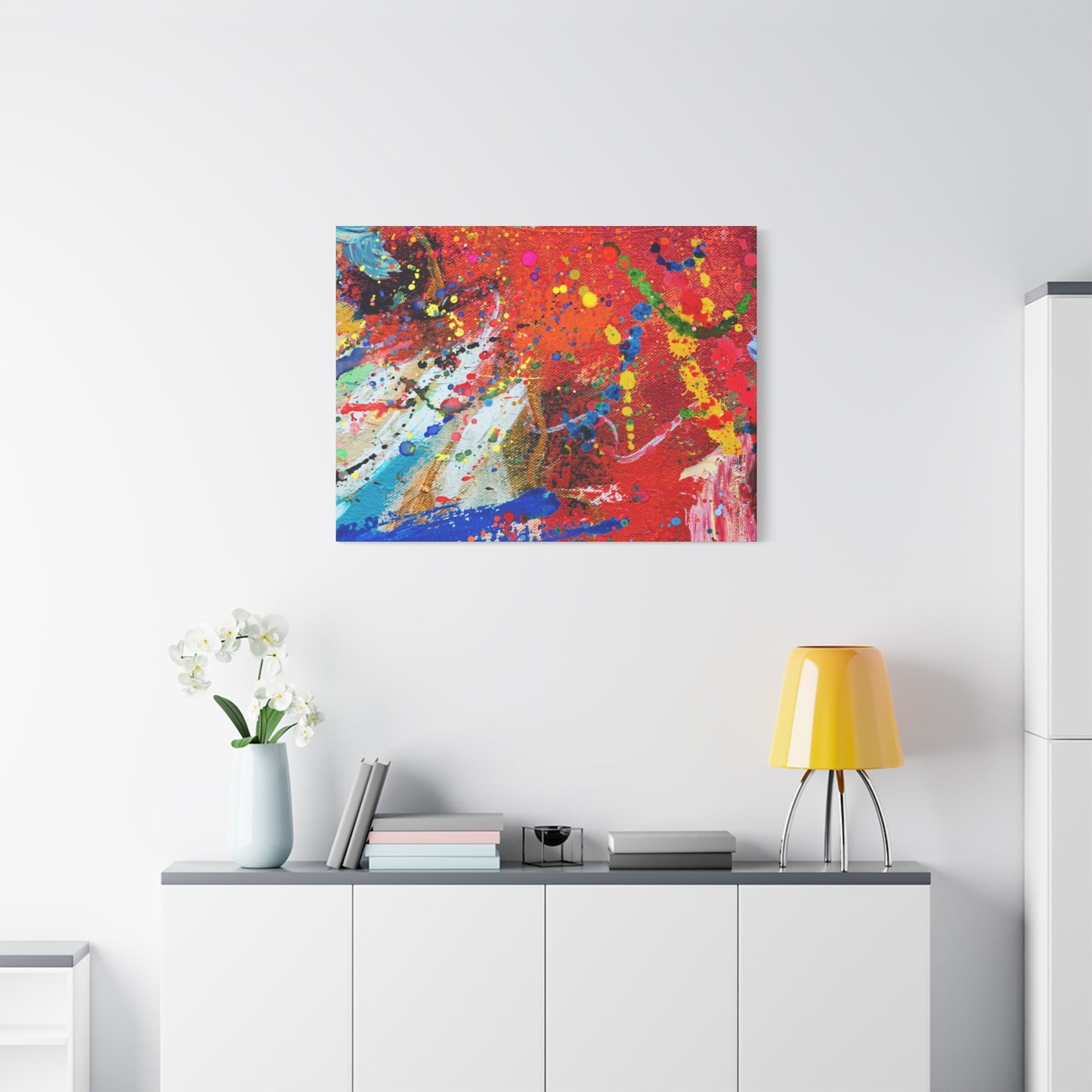 Spectrum in Motion – Abstract Chaos Canvas Print