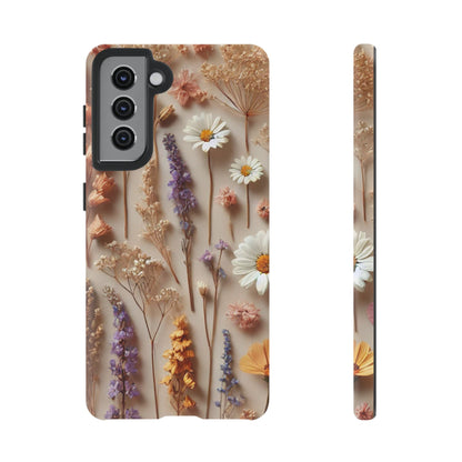 Pressed Flower Garden Phone Case – Vintage Botanical Aesthetic