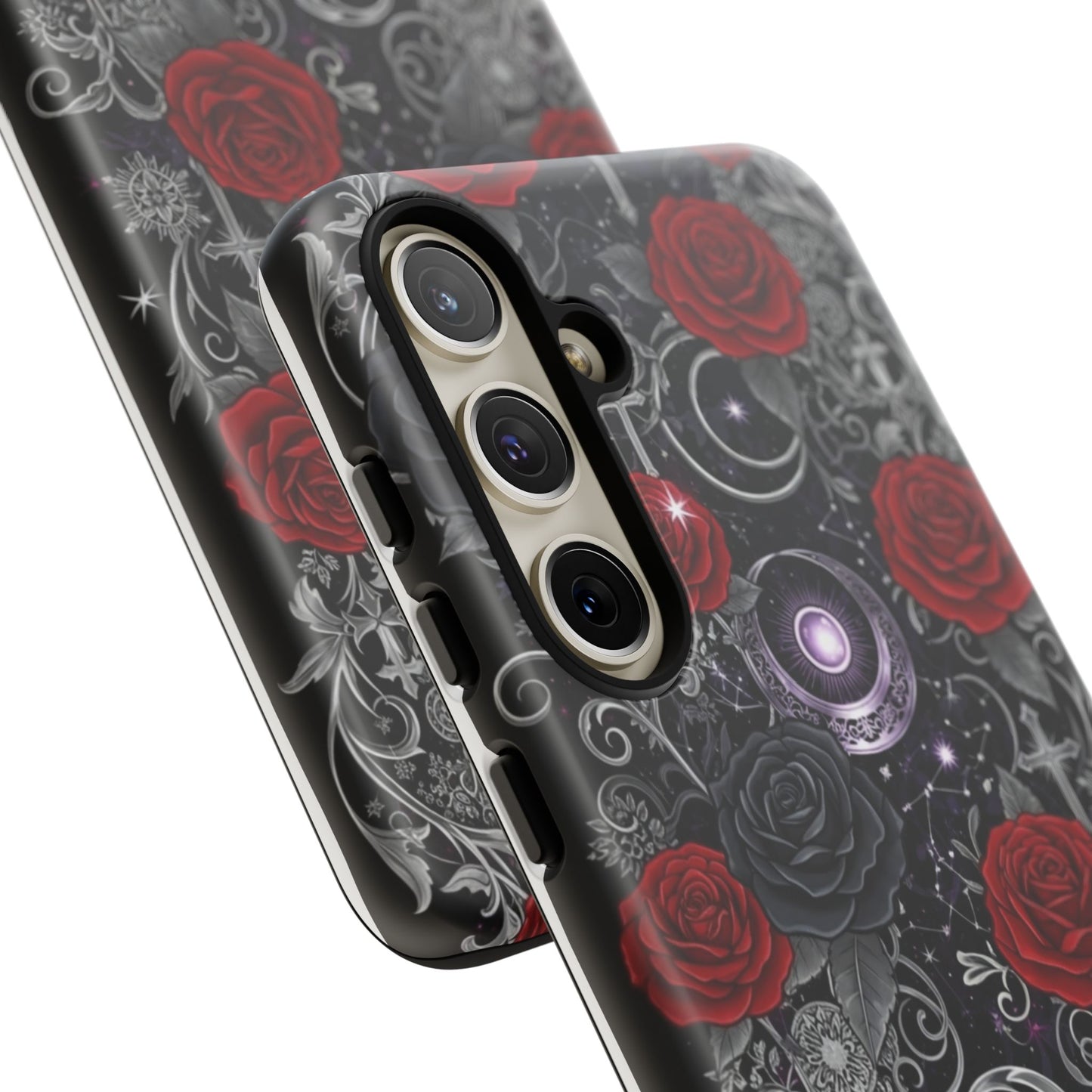 Dark Gothic Red Roses Matte Tough Phone Cases