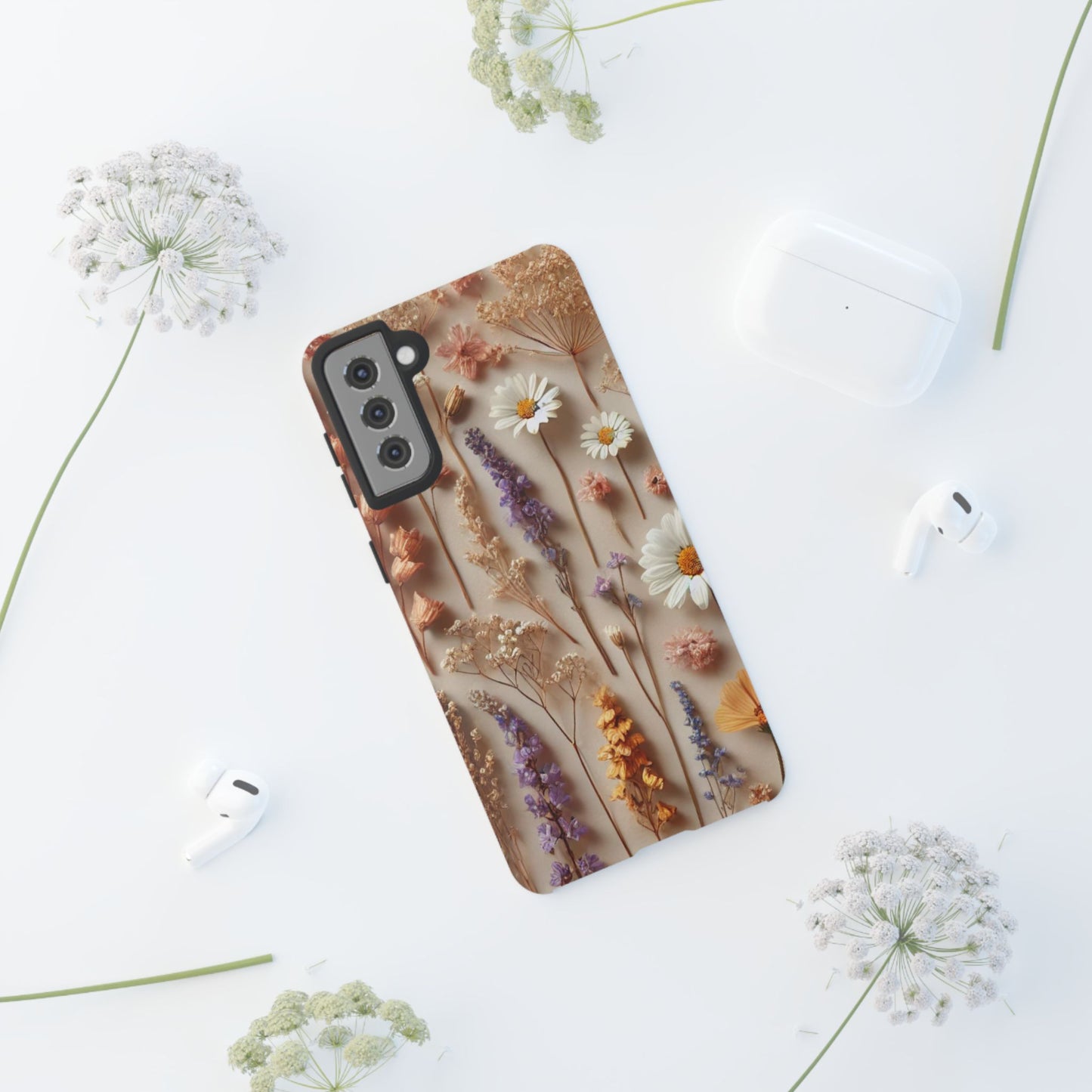 Pressed Flower Garden Phone Case – Vintage Botanical Aesthetic