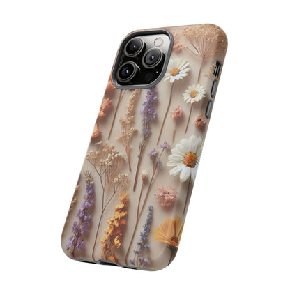 Pressed Flower Garden Phone Case – Vintage Botanical Aesthetic