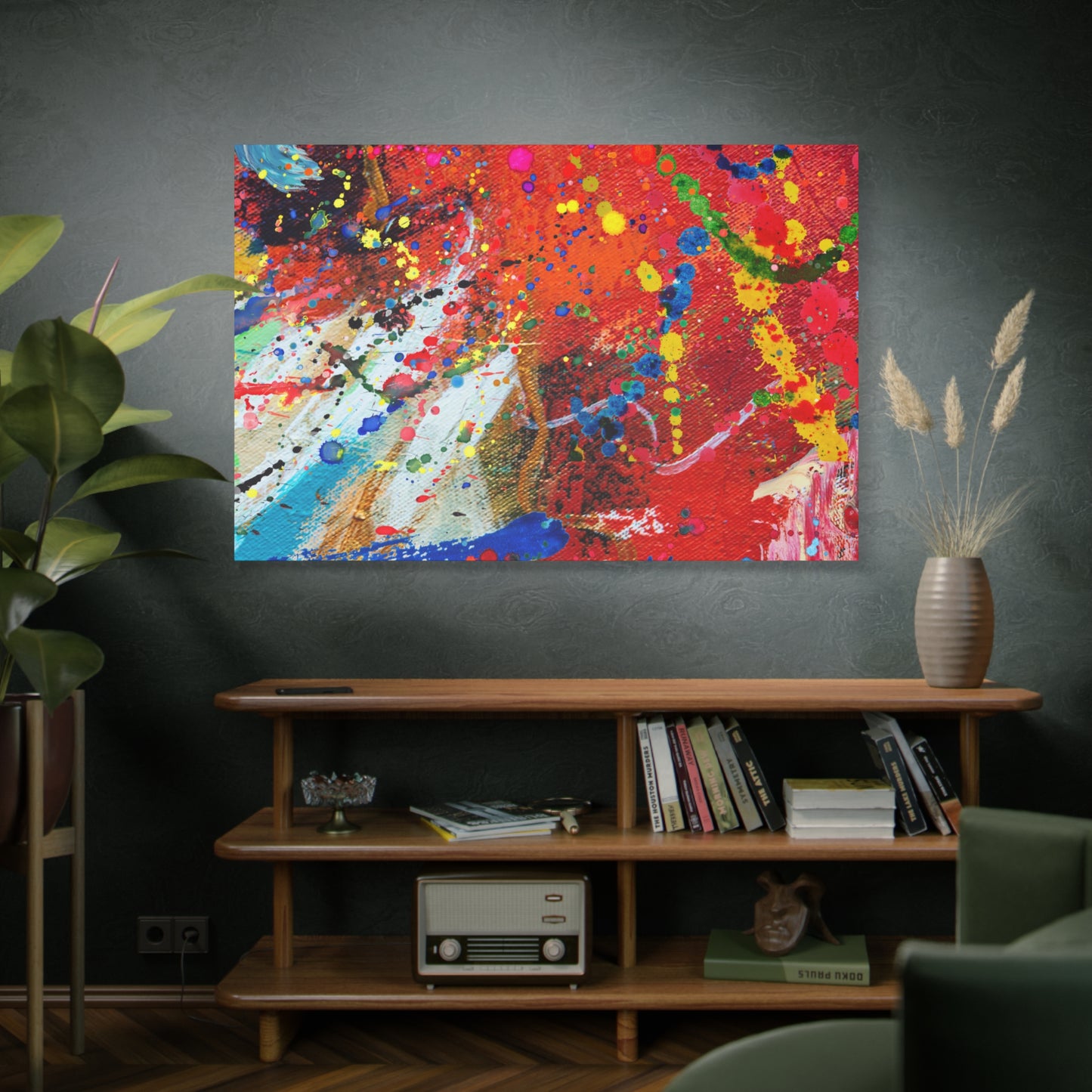 Spectrum in Motion – Abstract Chaos Canvas Print