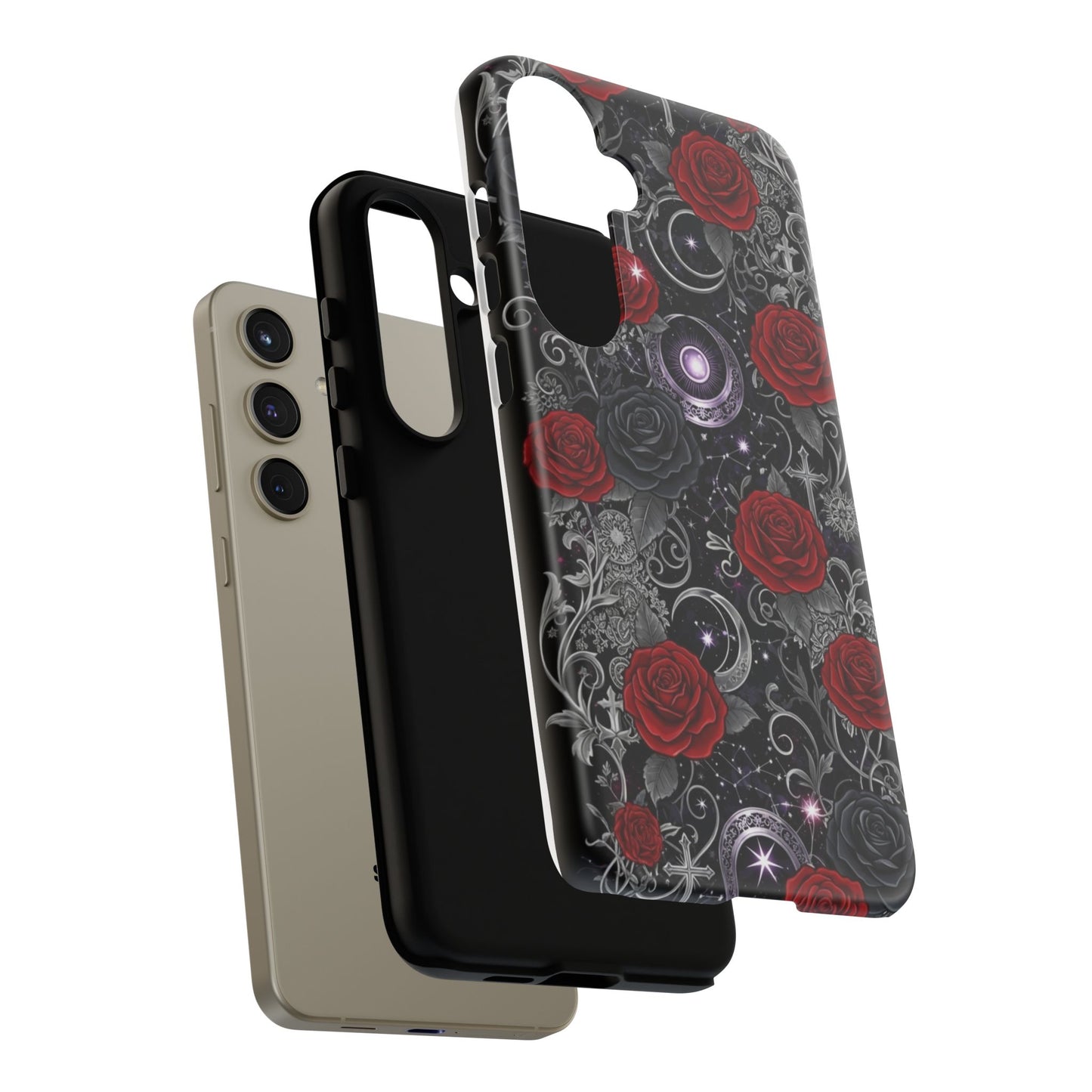 Dark Gothic Red Roses Matte Tough Phone Cases