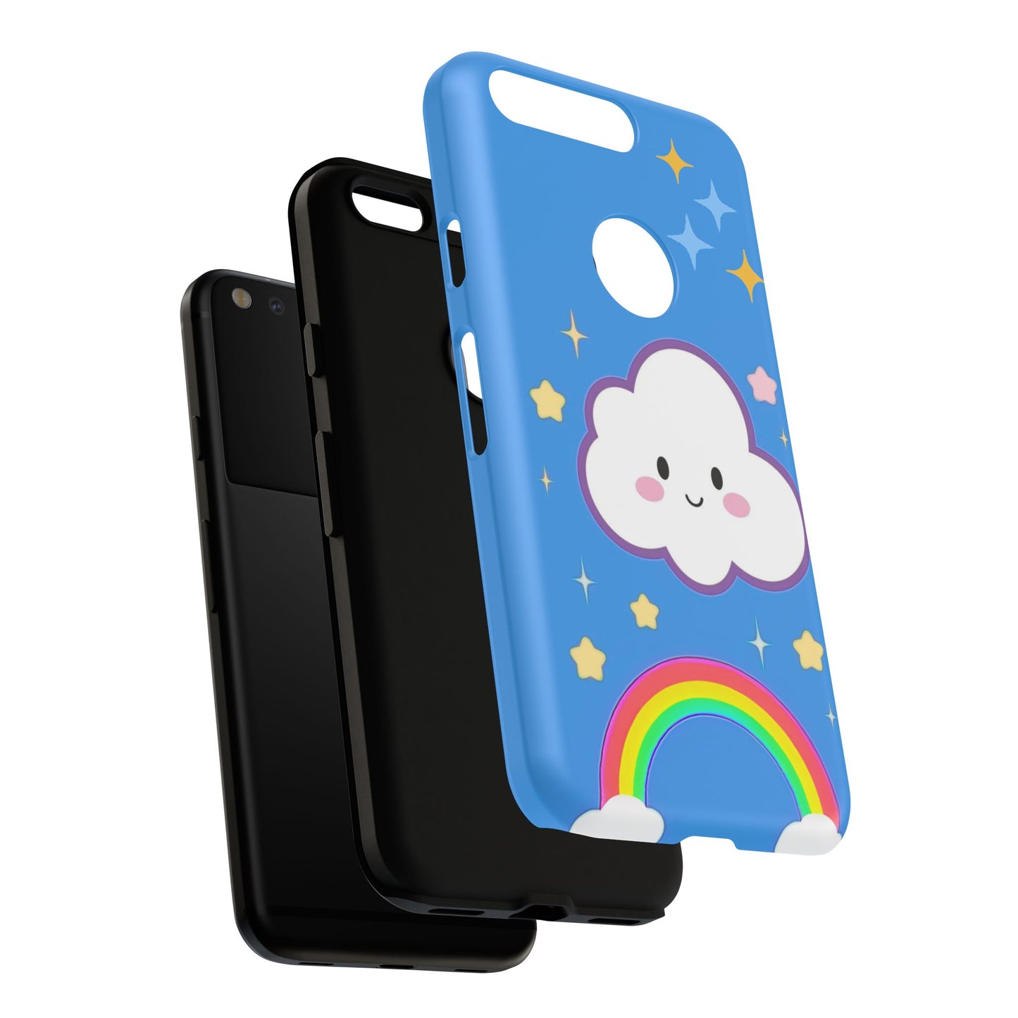 Cute Cloud & Rainbow Phone Case - Tough & Adorable Cover for Kids and Adults