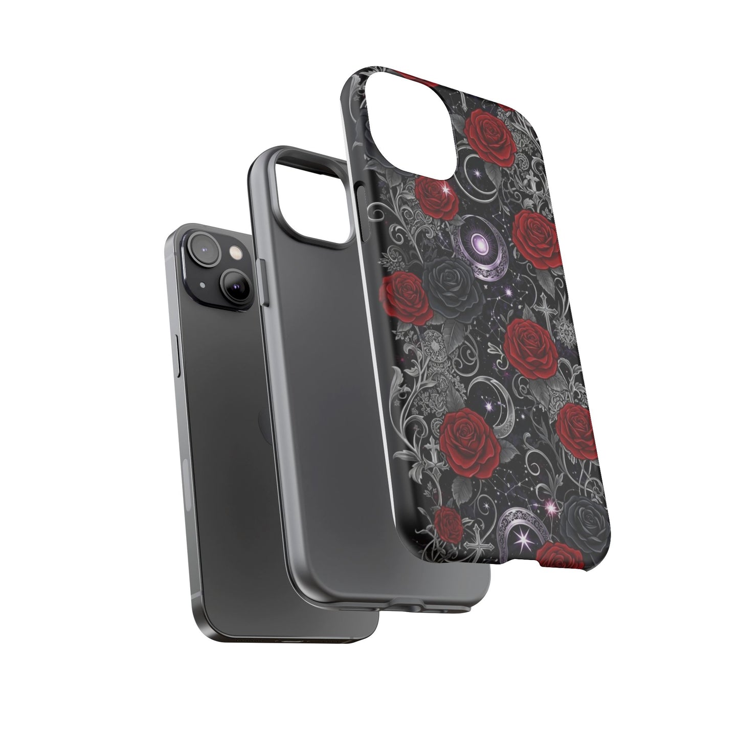 Dark Gothic Red Roses Matte Tough Phone Cases