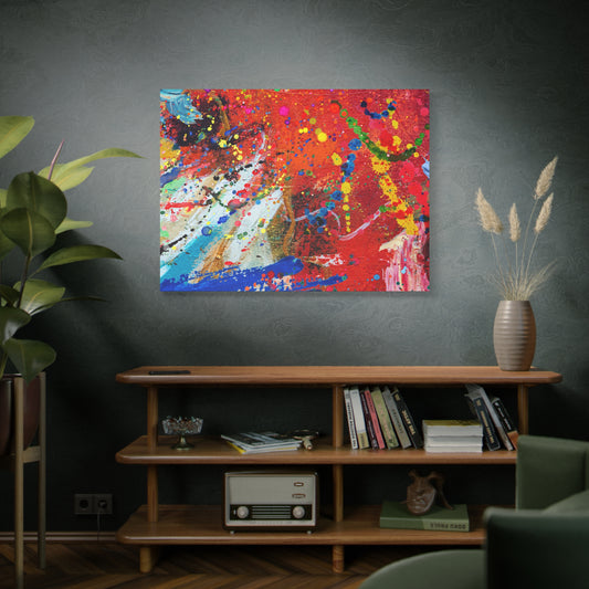Spectrum in Motion – Abstract Chaos Canvas Print