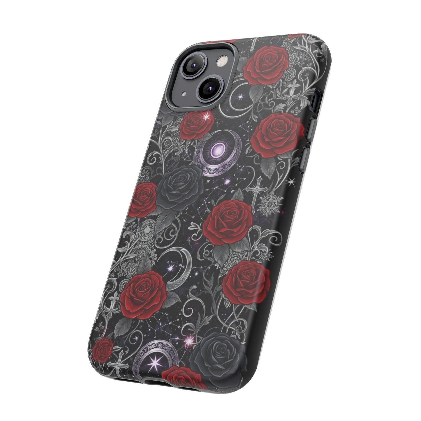 Dark Gothic Red Roses Matte Tough Phone Cases