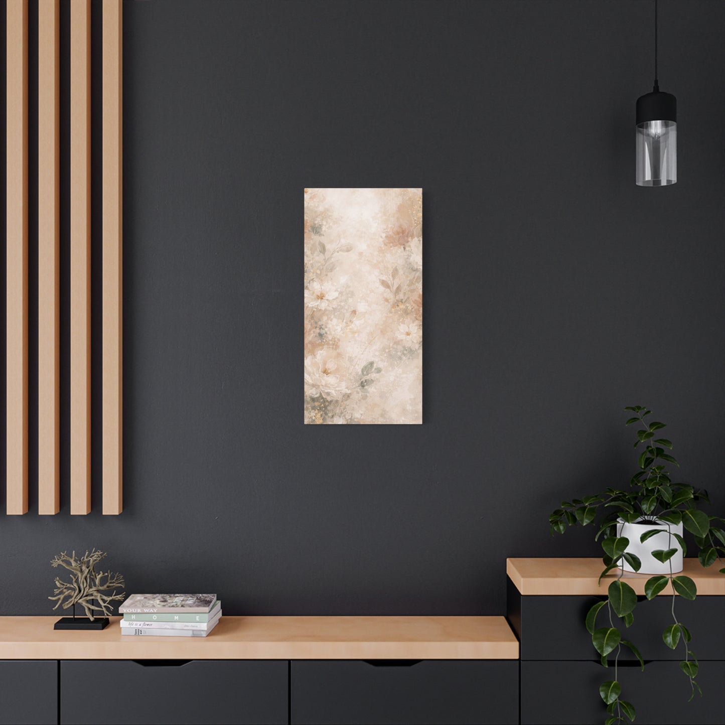 Neutral Vintage Floral Canvas Print — Matte Stretched Wall Art - Paragon Prints