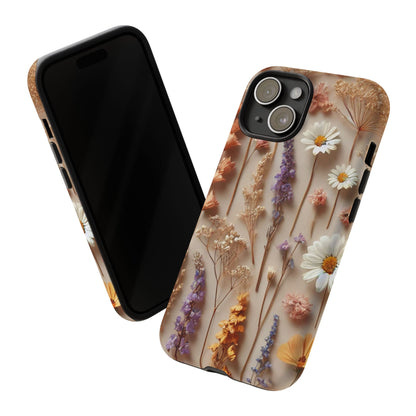 Pressed Flower Garden Phone Case – Vintage Botanical Aesthetic