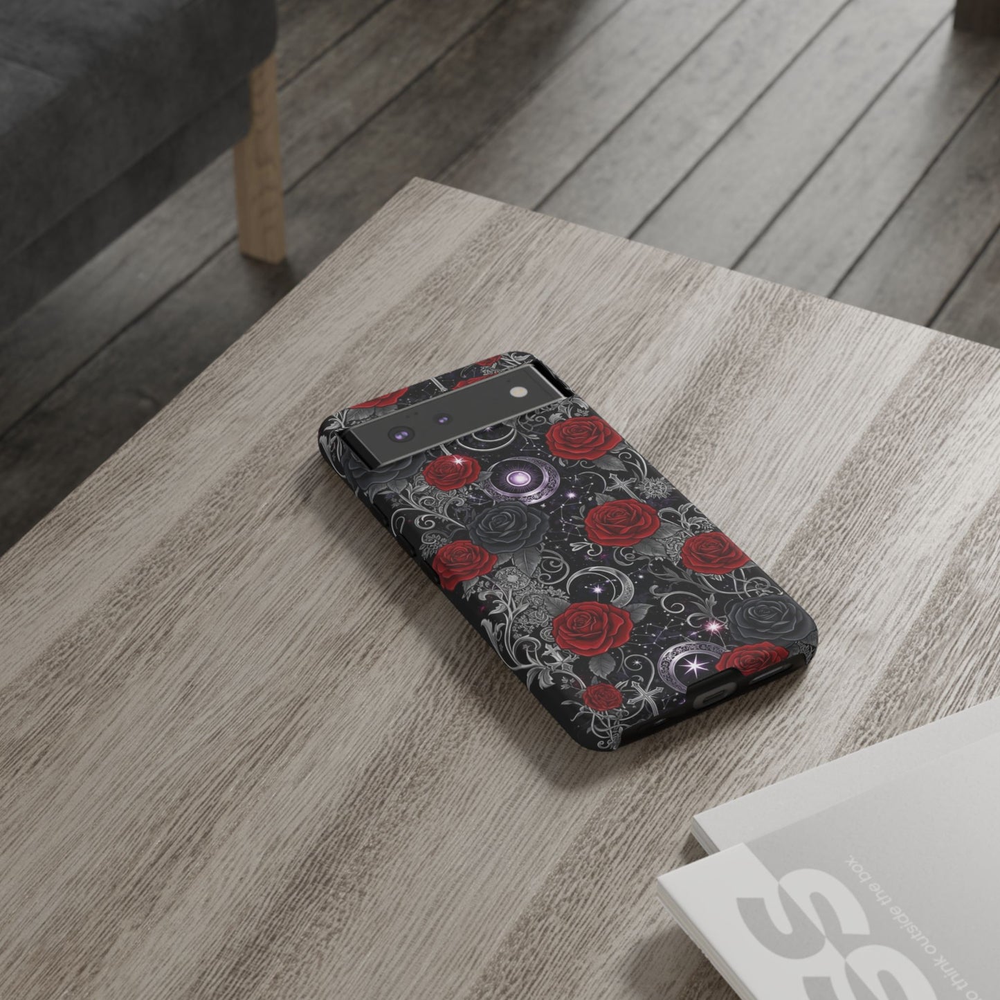 Dark Gothic Red Roses Matte Tough Phone Cases
