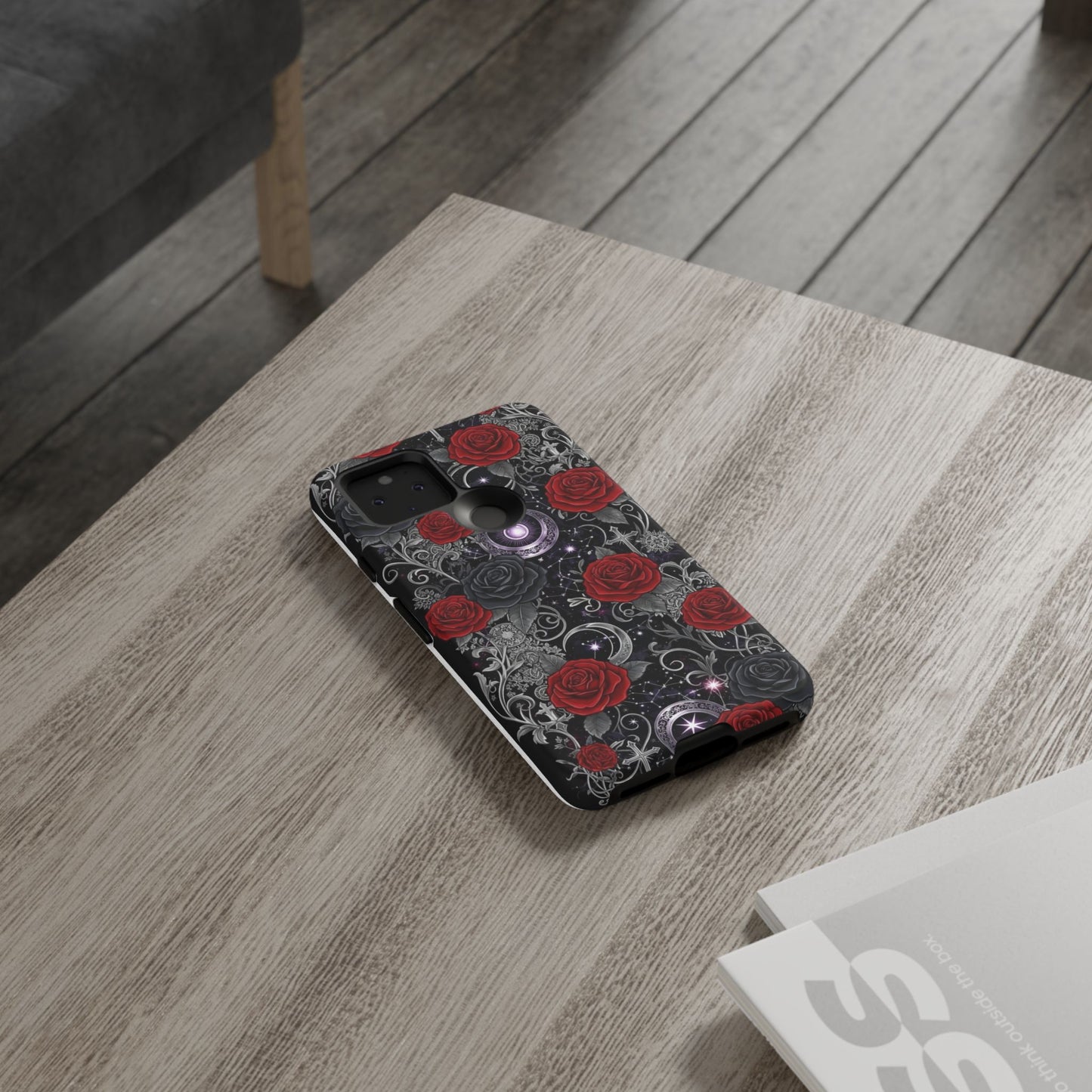 Dark Gothic Red Roses Matte Tough Phone Cases