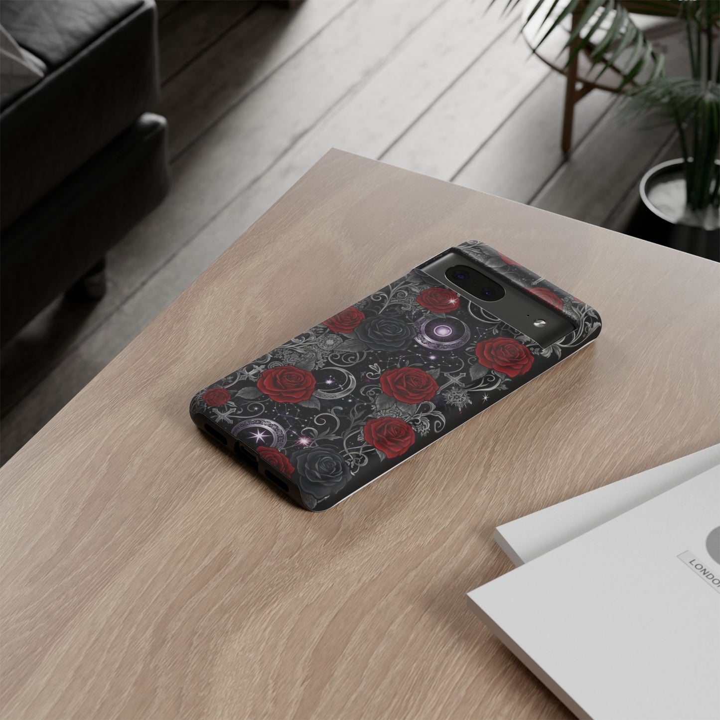 Dark Gothic Red Roses Matte Tough Phone Cases
