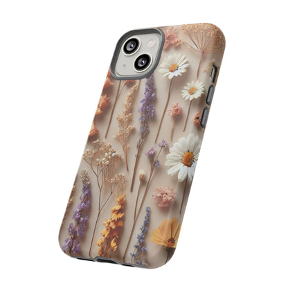 Pressed Flower Garden Phone Case – Vintage Botanical Aesthetic