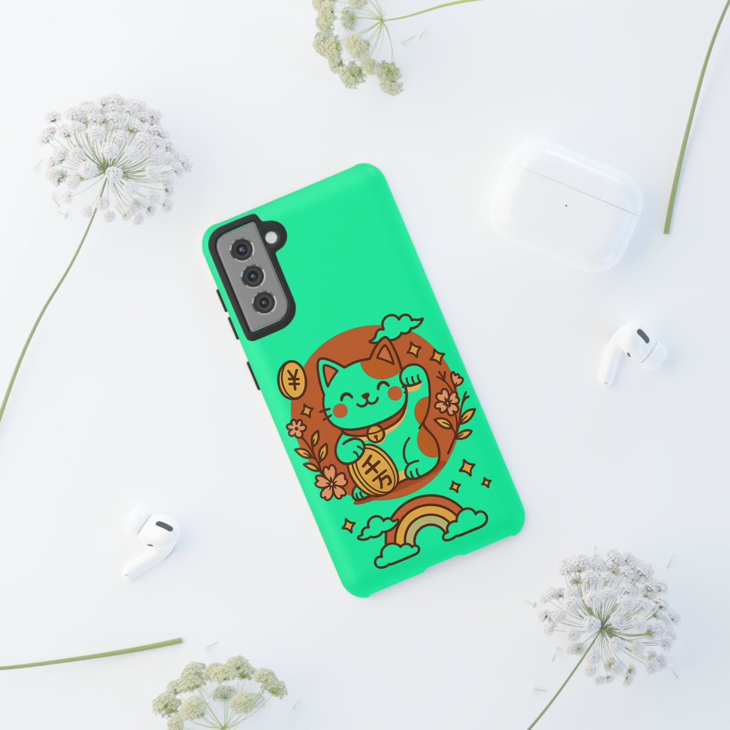 Japanese Kawaii Lucky Cat Protective Phone Case