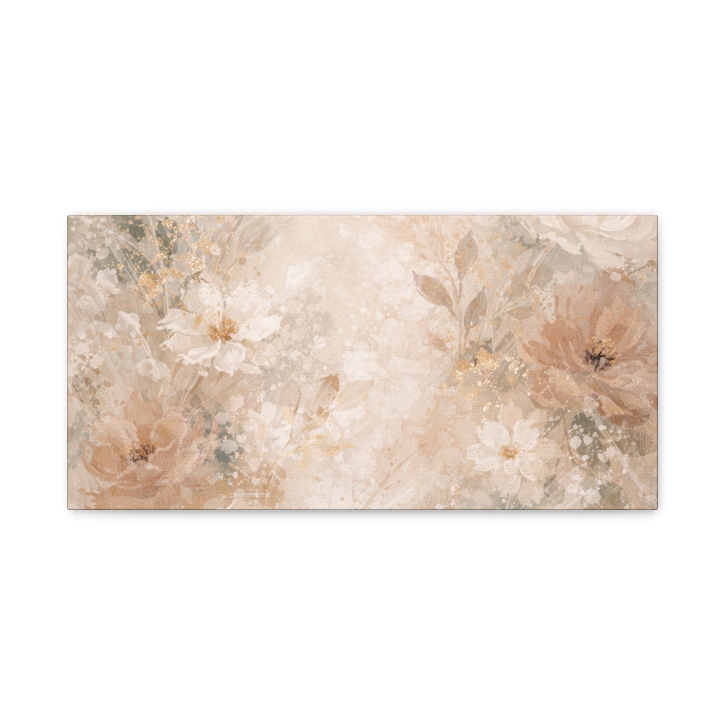 Neutral Vintage Floral Canvas Print — Matte Stretched Wall Art - Paragon Prints