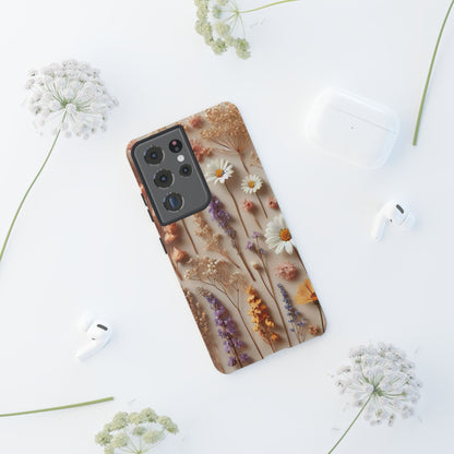 Pressed Flower Garden Phone Case – Vintage Botanical Aesthetic