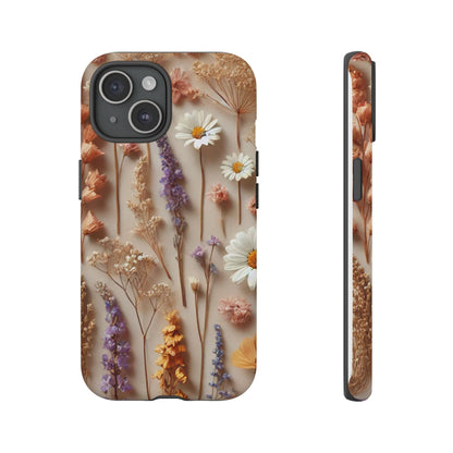 Pressed Flower Garden Phone Case – Vintage Botanical Aesthetic