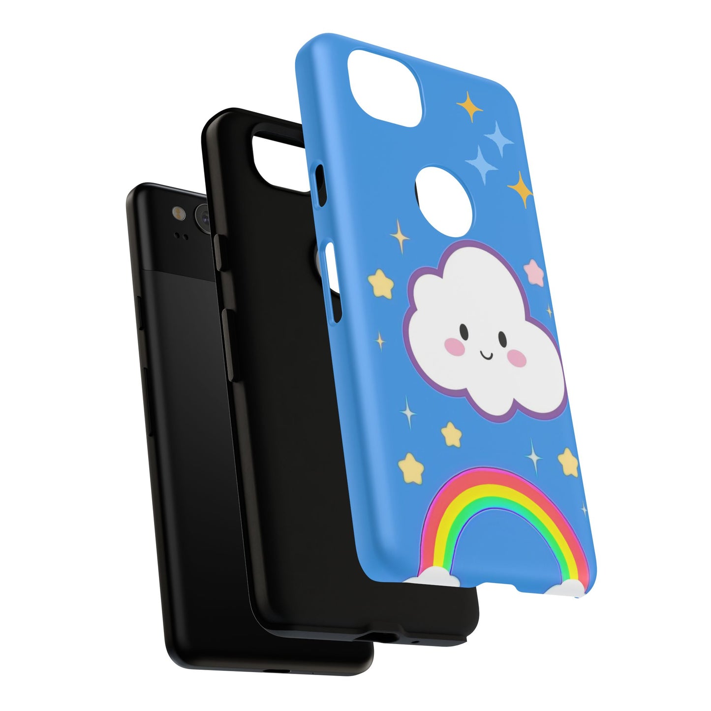 Cute Cloud & Rainbow Phone Case - Tough & Adorable Cover for Kids and Adults