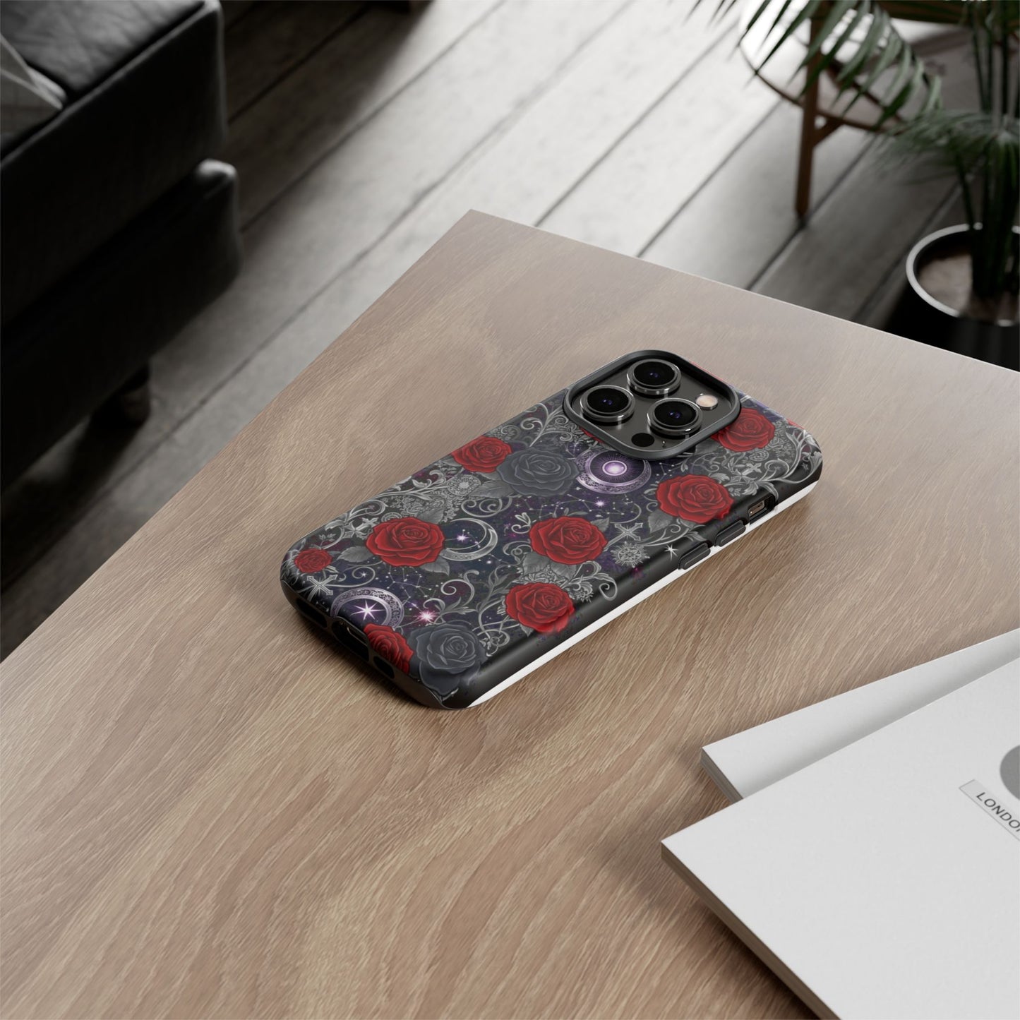 Dark Gothic Red Roses Matte Tough Phone Cases