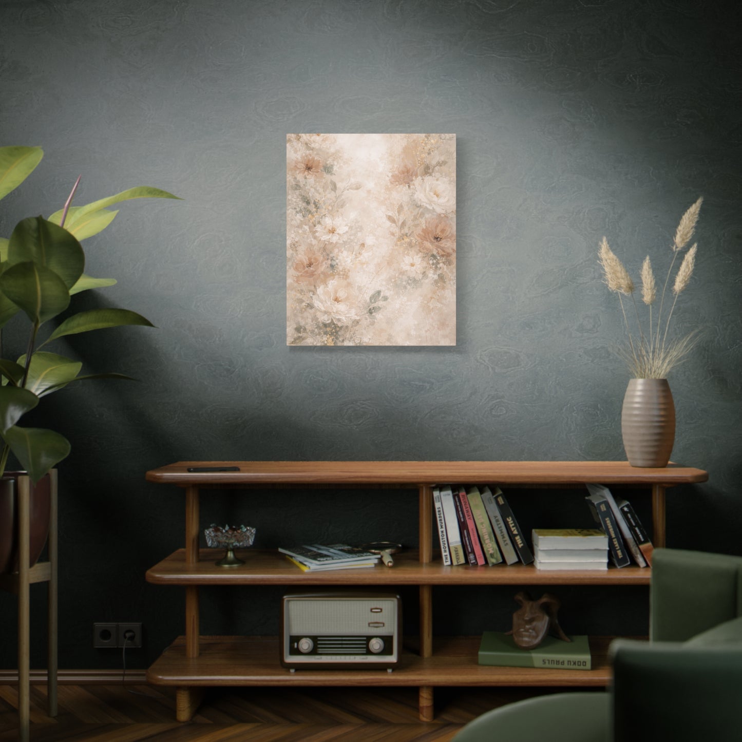 Neutral Vintage Floral Canvas Print — Matte Stretched Wall Art - Paragon Prints