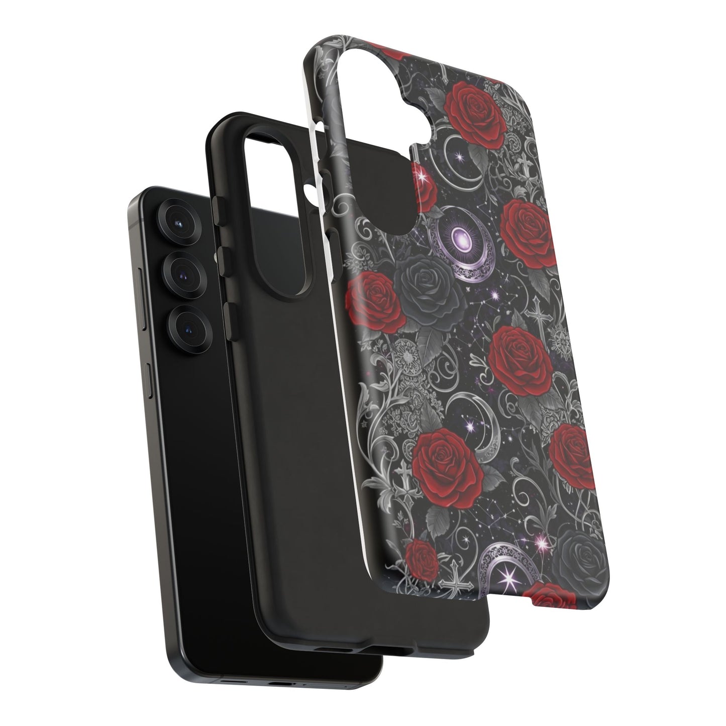 Dark Gothic Red Roses Matte Tough Phone Cases