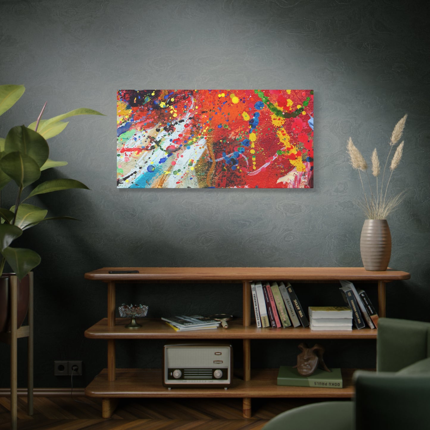 Spectrum in Motion – Abstract Chaos Canvas Print