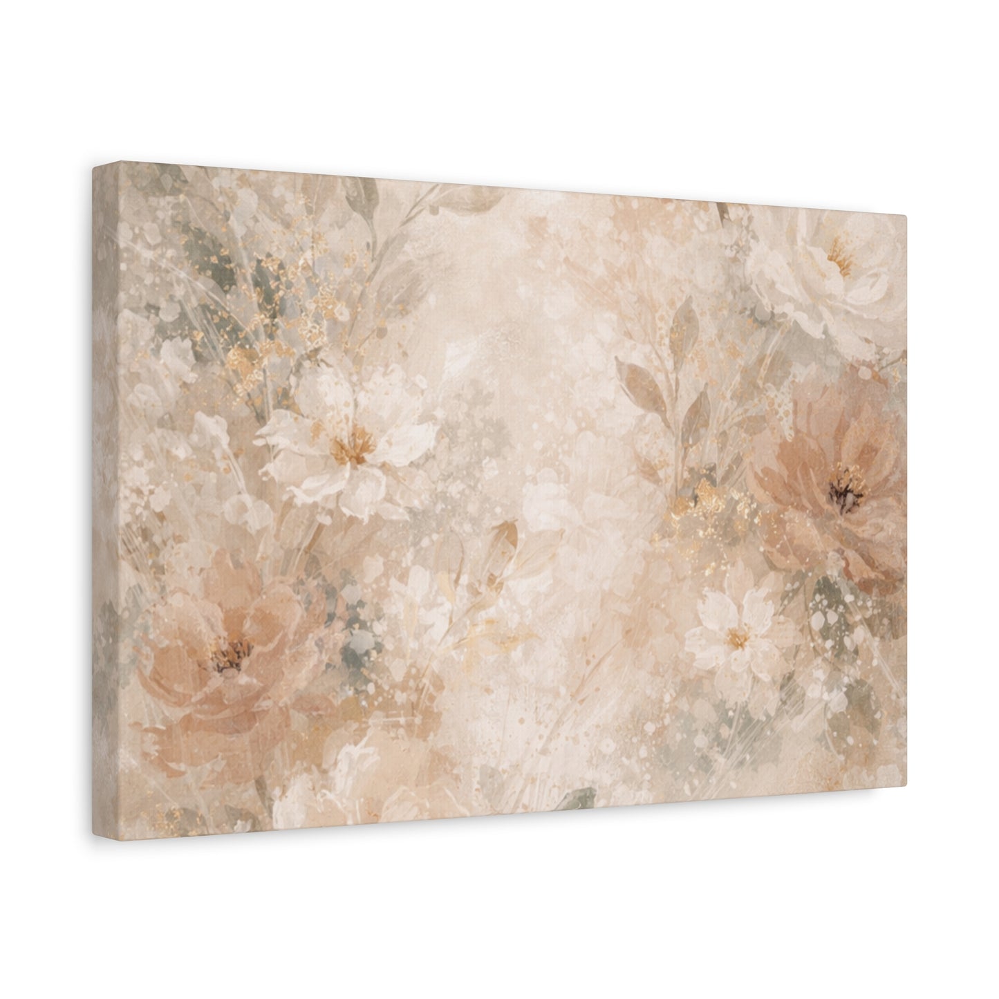 Neutral Vintage Floral Canvas Print — Matte Stretched Wall Art - Paragon Prints