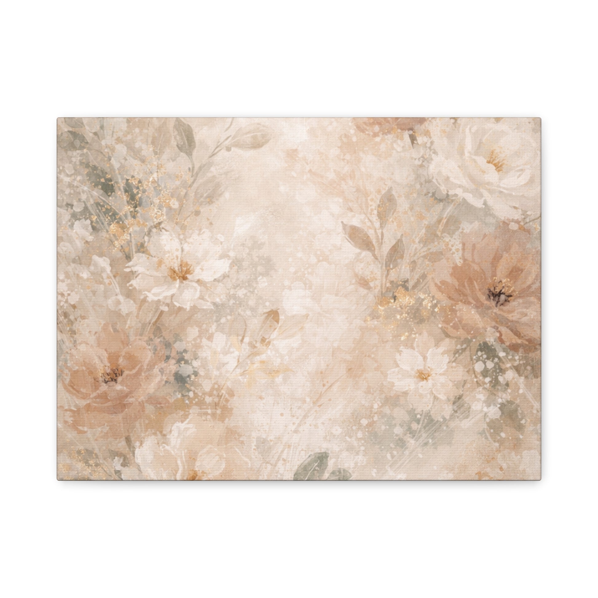 Neutral Vintage Floral Canvas Print — Matte Stretched Wall Art - Paragon Prints