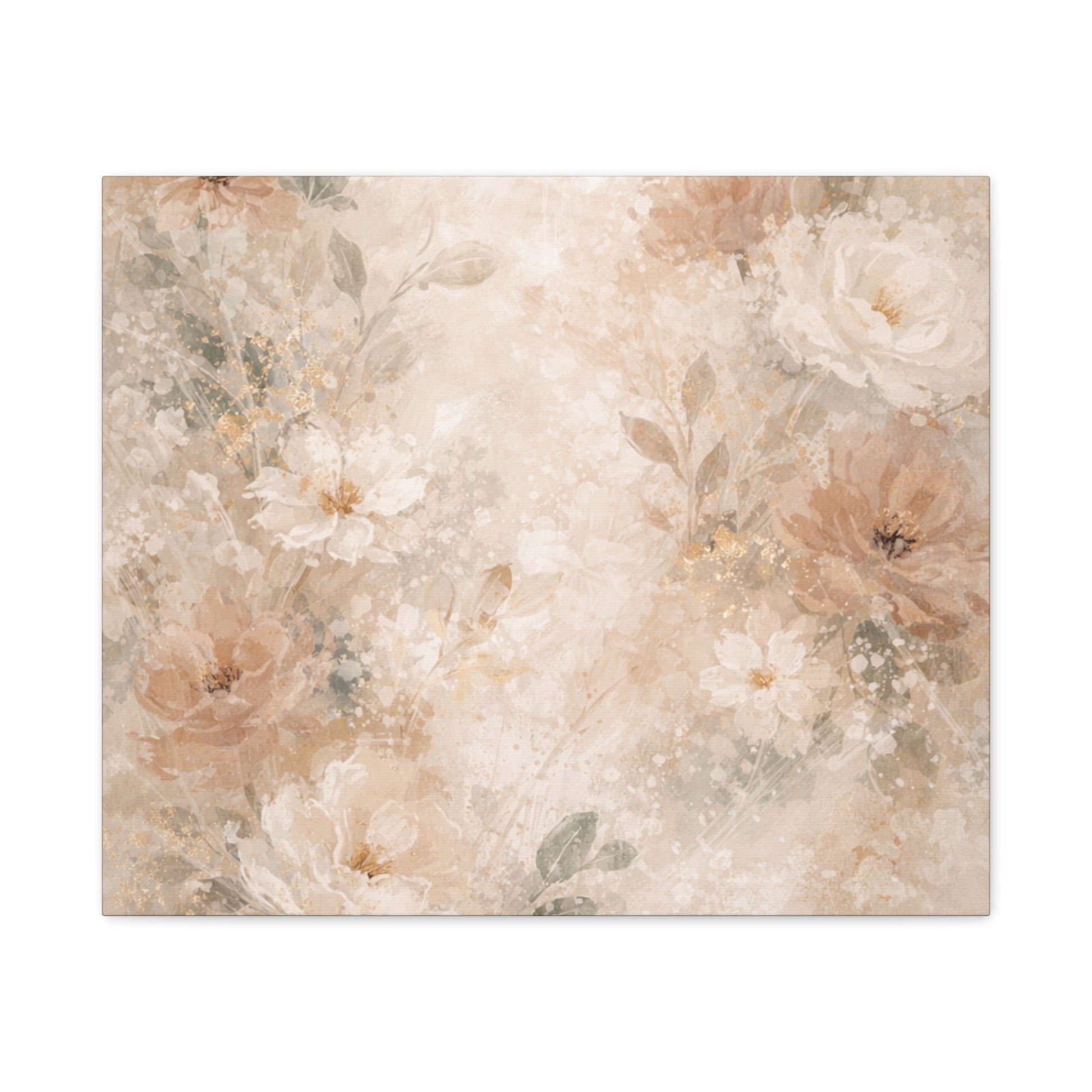 Neutral Vintage Floral Canvas Print — Matte Stretched Wall Art - Paragon Prints