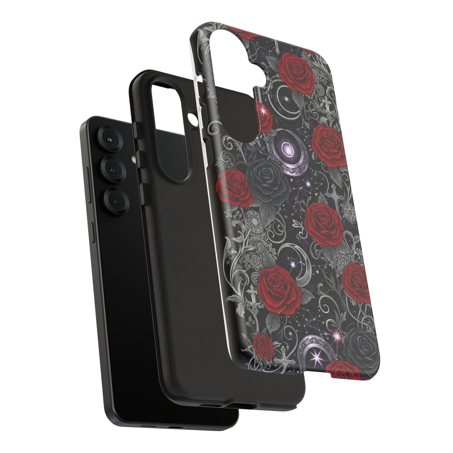 Dark Gothic Red Roses Matte Tough Phone Cases