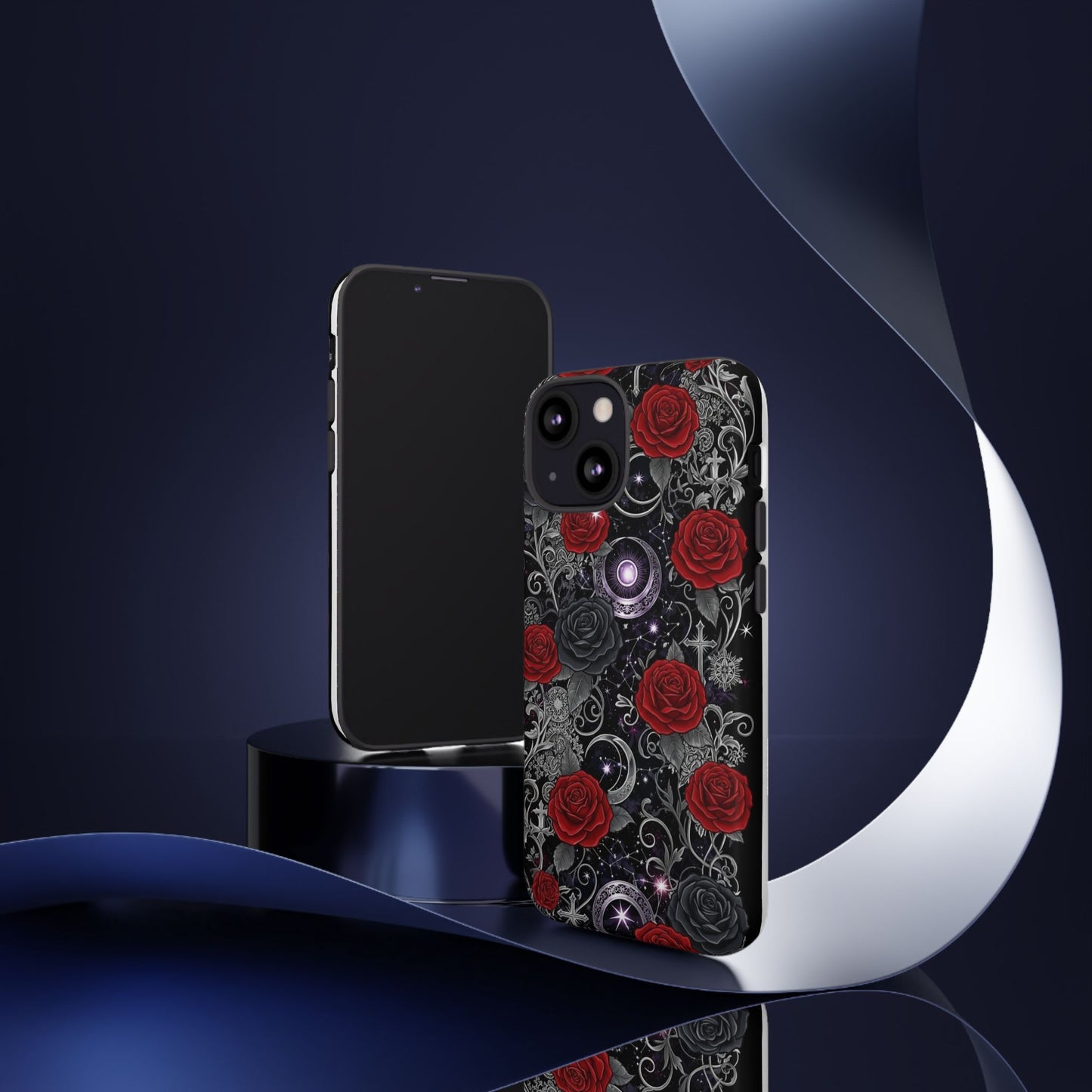 Dark Gothic Red Roses Matte Tough Phone Cases