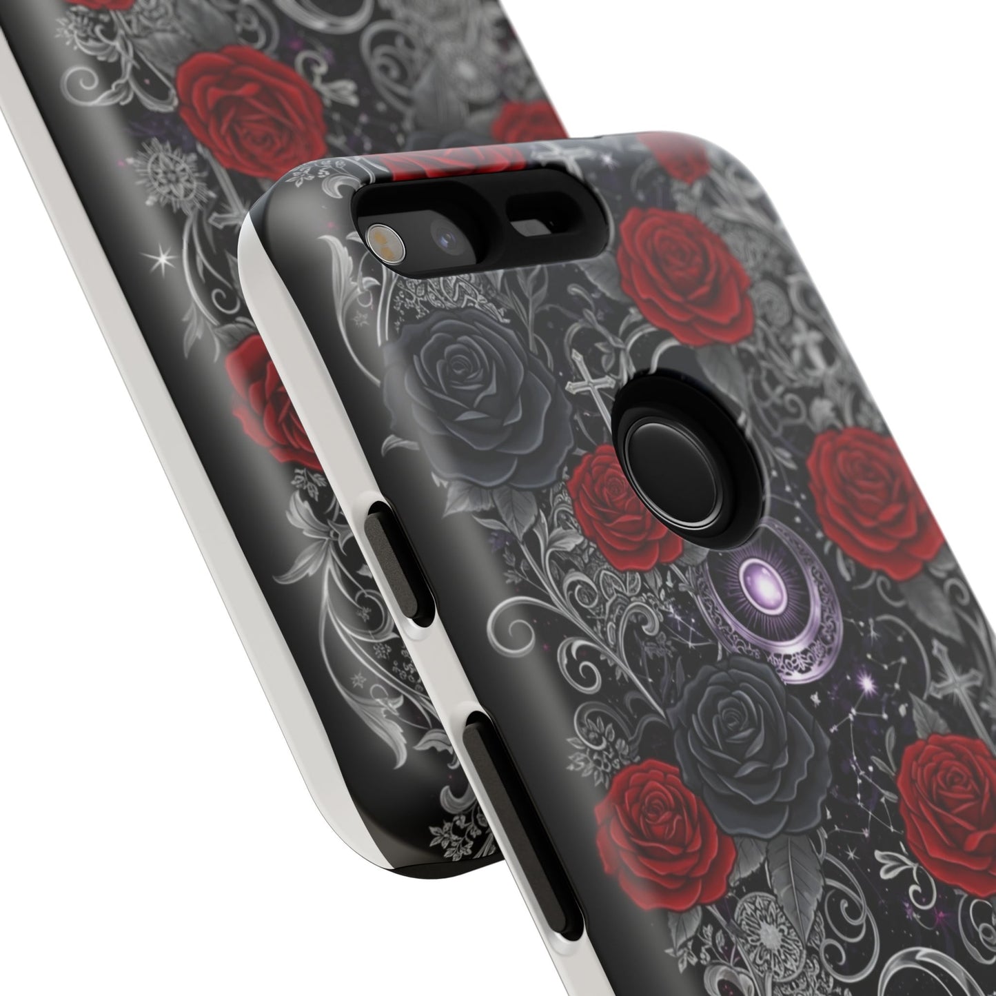 Dark Gothic Red Roses Matte Tough Phone Cases