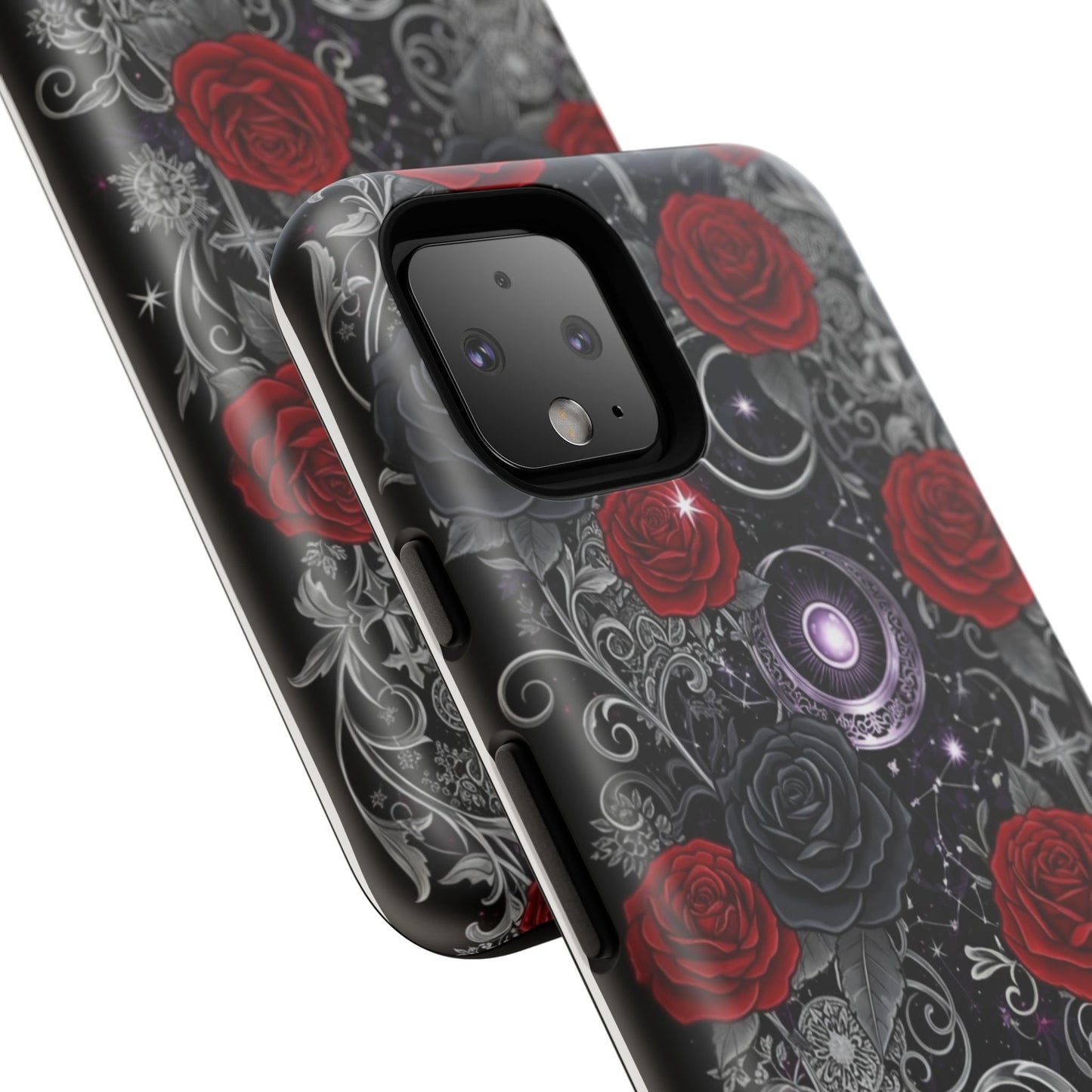 Dark Gothic Red Roses Matte Tough Phone Cases