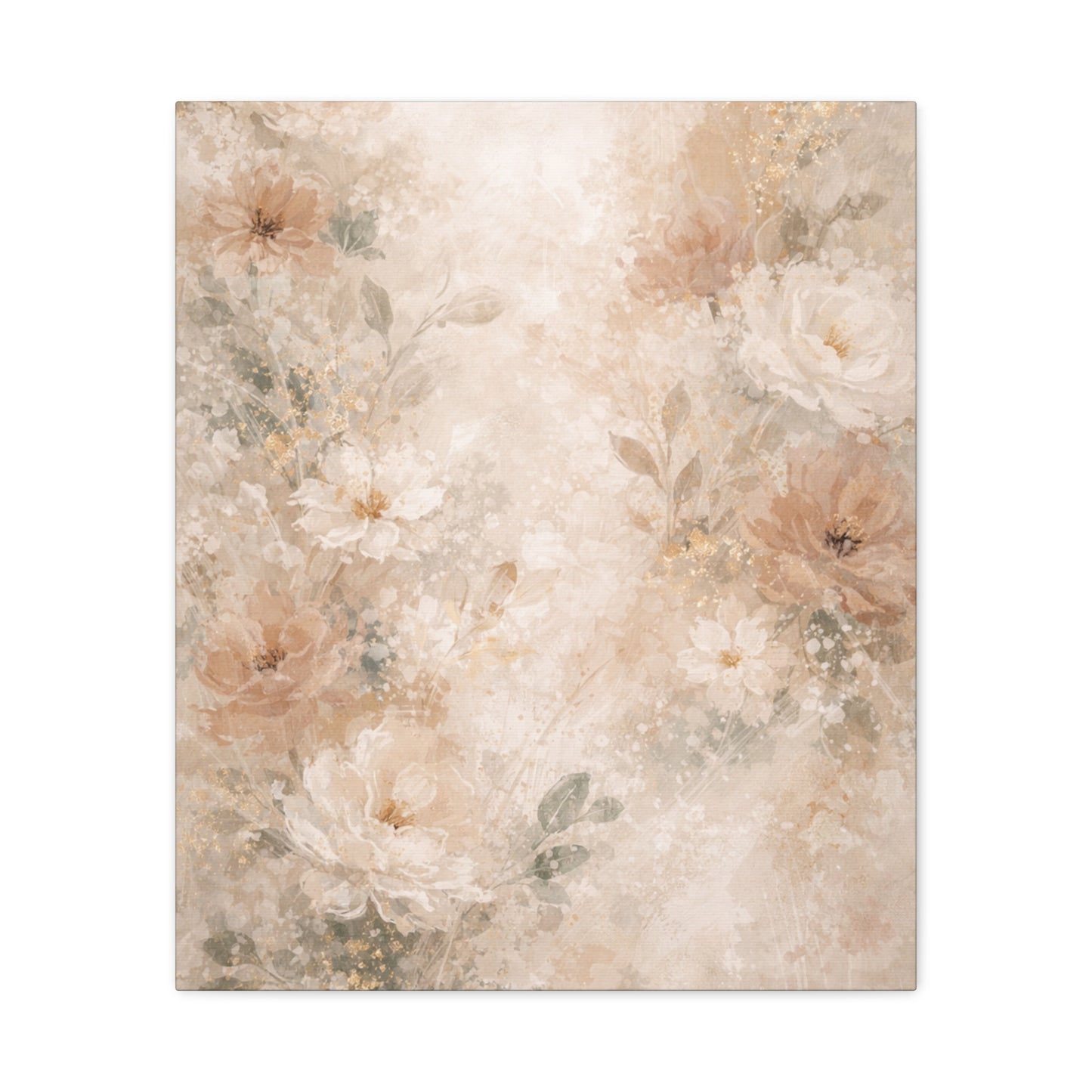 Neutral Vintage Floral Canvas Print — Matte Stretched Wall Art - Paragon Prints