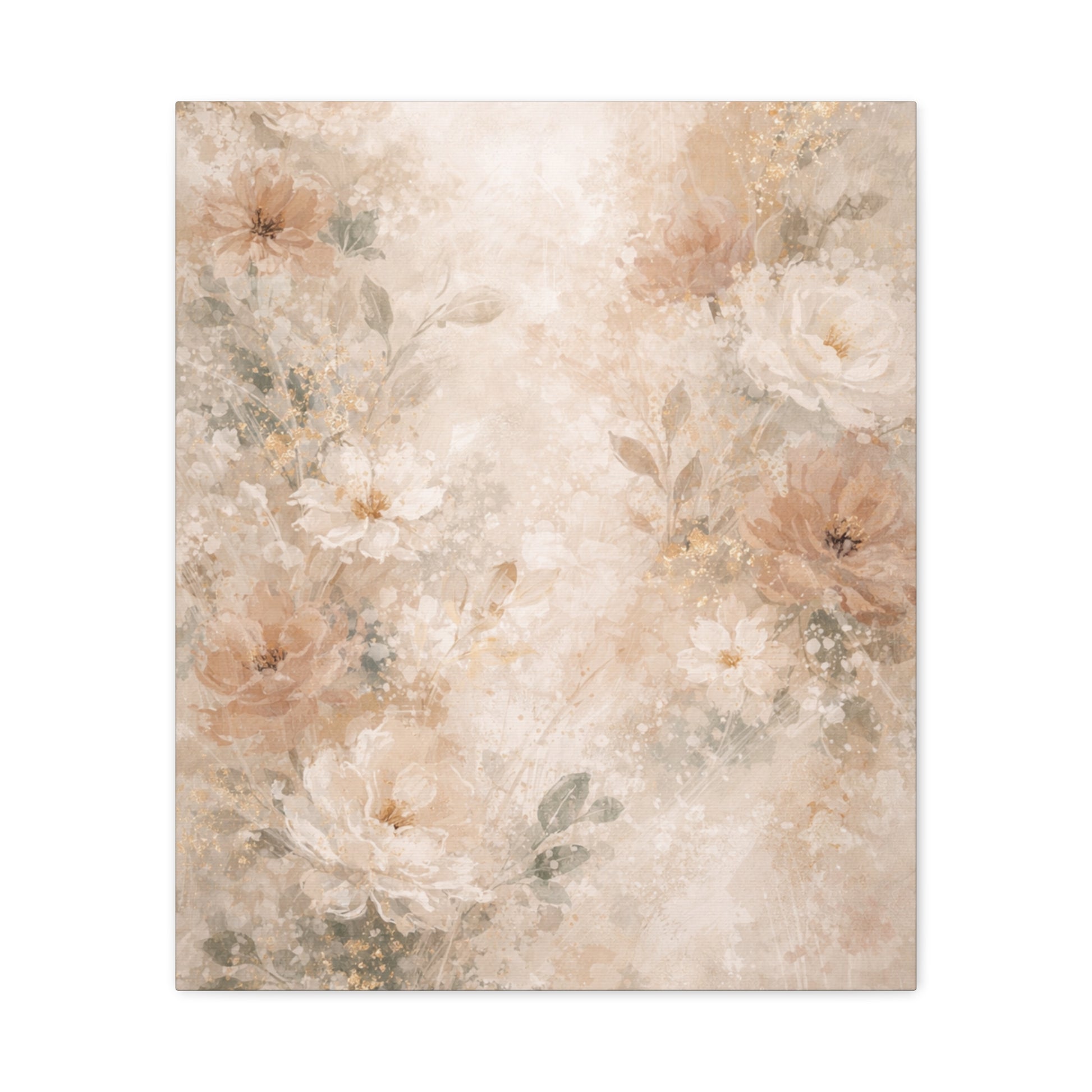Neutral Vintage Floral Canvas Print — Matte Stretched Wall Art - Paragon Prints
